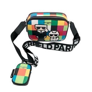 Karl Lagerfeld Paris Maybelle Crossbody Bag Colorblock Multicolor Illustrated